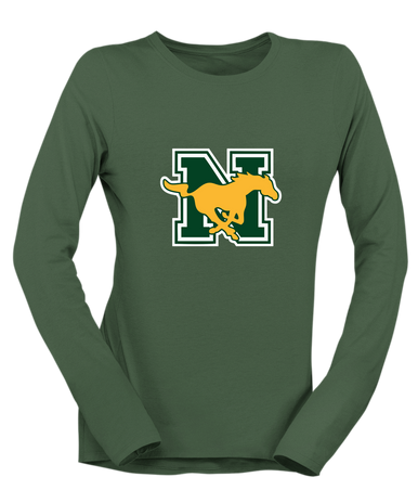 JW Nixon Mustangs Mascot #1 Women's LS T-Shirt