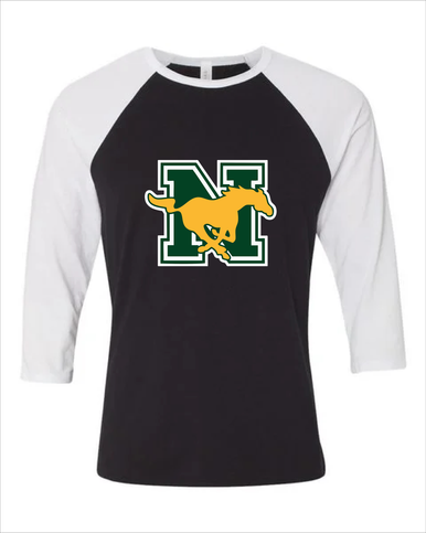 JW Nixon Mustangs Mascot #1 Women's Baseball T-Shirt