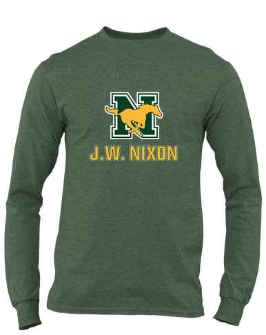 JW Nixon Mustangs Mascot #2 Men's LS T-Shirt