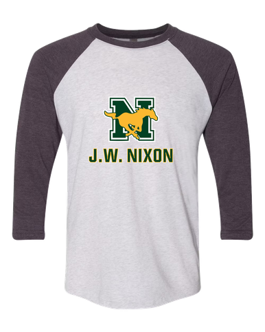 JW Nixon Mustangs Mascot #2 Women's Baseball T-Shirt