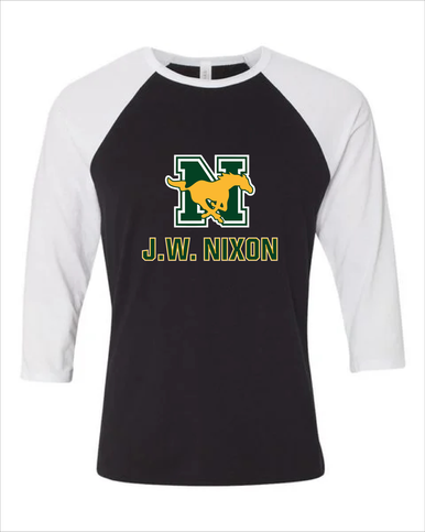 JW Nixon Mustangs Mascot #2 Men's Baseball T-Shirt