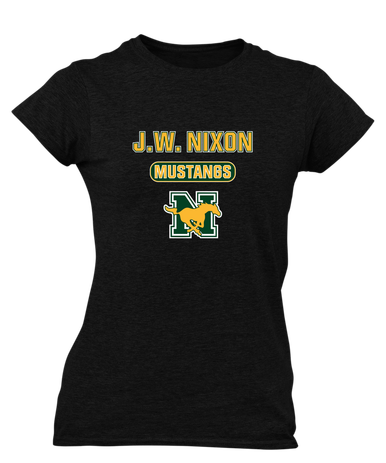 JW Nixon Mustangs Mascot #3 Women's Premium SS T-Shirt