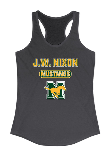 JW Nixon Mustangs Mascot #3 Women's Tank Top