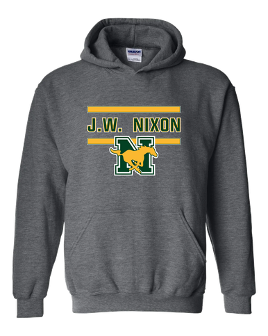 JW Nixon Mustangs Mascot #4 Men's Hoodie