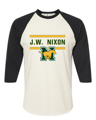 JW Nixon Mustangs Mascot #4 Men's Baseball T-Shirt