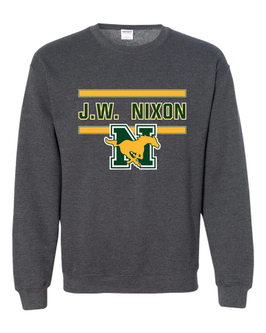 JW Nixon Mustangs Mascot #4 Men's Sweatshirt