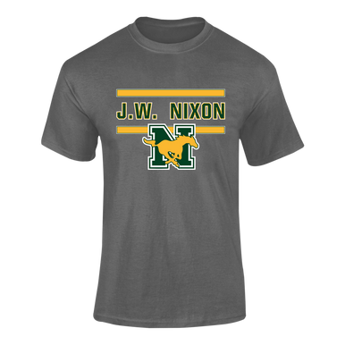 JW Nixon Mustangs Mascot #4 Men's SS T-Shirt