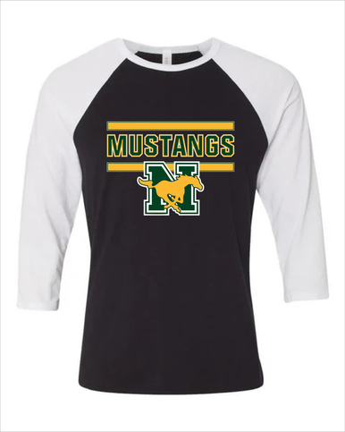 JW Nixon Mustangs Mascot #5 Men's Baseball T-Shirt