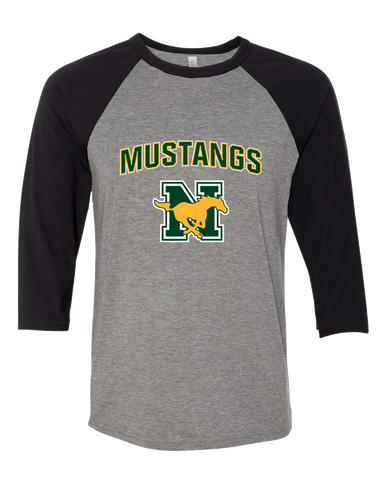 JW Nixon Mustangs Mascot #6 Women's Baseball T-Shirt