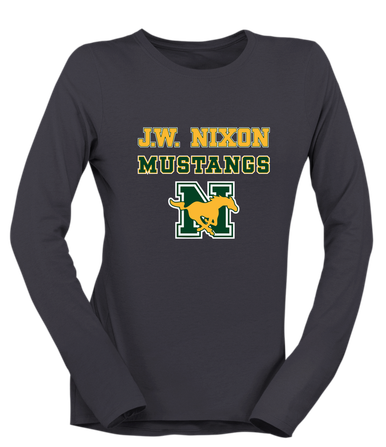 JW Nixon Mustangs Spirit Women's Premium LS T-Shirt