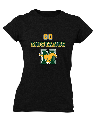 JW Nixon Mustangs Go Team Women's SS T-Shirt