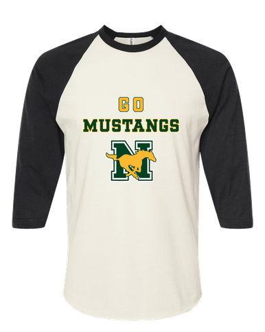 JW Nixon Mustangs Go Team Men's Baseball T-Shirt