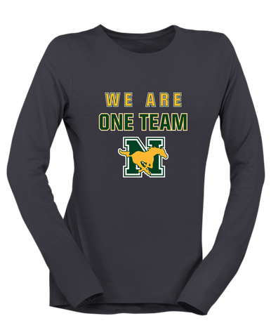 JW Nixon Mustangs We Are One Team Women's LS T-Shirt