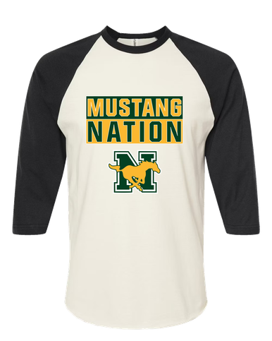JW Nixon Mustangs Nation #1 Men's Baseball T-Shirt