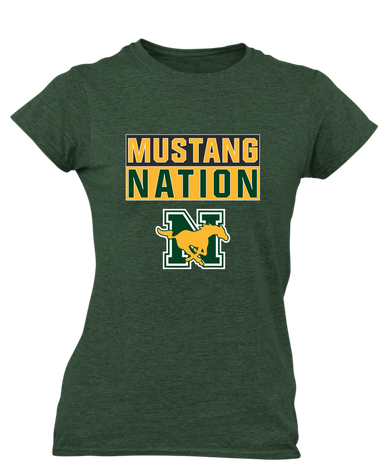 JW Nixon Mustangs Nation #1 Women's Premium SS T-Shirt