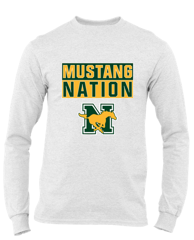 JW Nixon Mustangs Nation #1 Men's LS T-Shirt