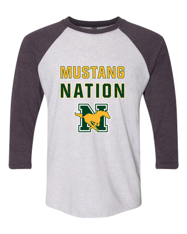 JW Nixon Mustangs Nation #2 Men's Baseball T-Shirt