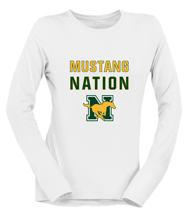 JW Nixon Mustangs Nation #2 Women's Premium LS T-Shirt