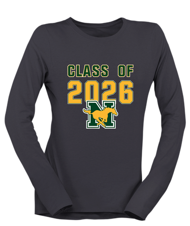 JW Nixon Mustangs Class of 2026 Women's LS T-Shirt