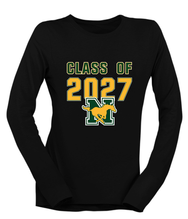JW Nixon Mustangs Class of 2027 Women's Premium LS T-Shirt