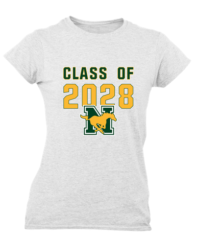 JW Nixon Mustangs Class of 2028 Women's Premium SS T-Shirt