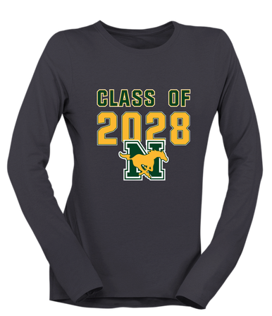 JW Nixon Mustangs Class of 2028 Women's Premium LS T-Shirt
