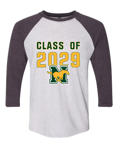 JW Nixon Mustangs Class of 2029 Men's Baseball T-Shirt