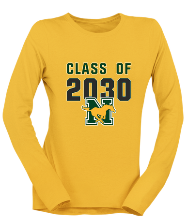 JW Nixon Mustangs Class of 2030 Women's LS T-Shirt