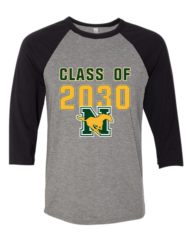 JW Nixon Mustangs Class of 2030 Men's Baseball T-Shirt