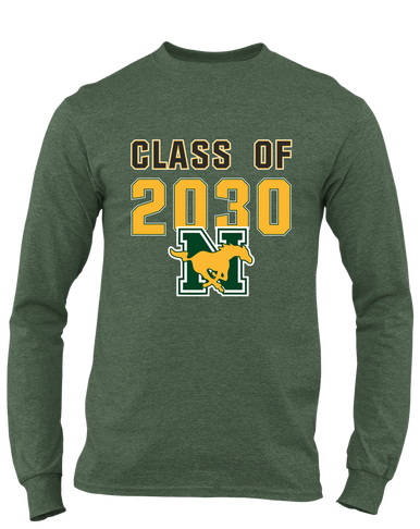JW Nixon Mustangs Class of 2030 Men's LS T-Shirt