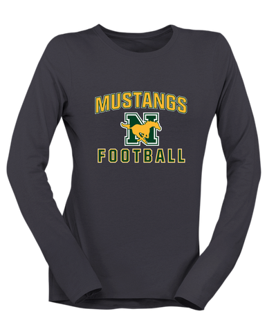 JW Nixon Mustangs Football #1 Women's LS T-Shirt