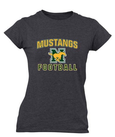 JW Nixon Mustangs Football #1 Women's SS T-Shirt