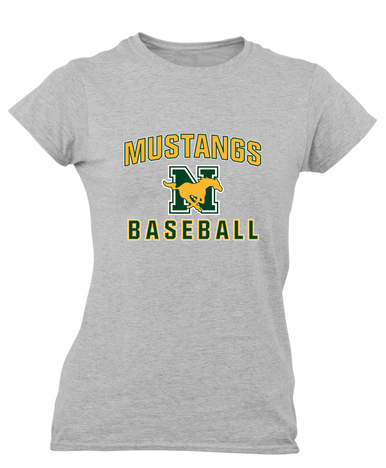 JW Nixon Mustangs Baseball #1 Women's SS T-Shirt