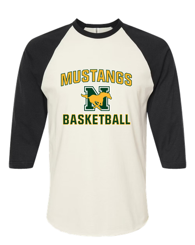 JW Nixon Mustangs Basketball #1 Men's Baseball T-Shirt