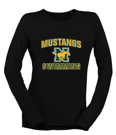 JW Nixon Mustangs Swimming Women's LS T-Shirt