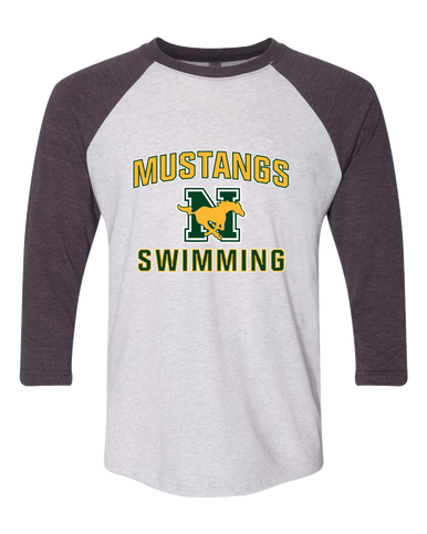 JW Nixon Mustangs Swimming Men's Baseball T-Shirt