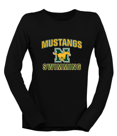 JW Nixon Mustangs Swimming Women's Premium LS T-Shirt
