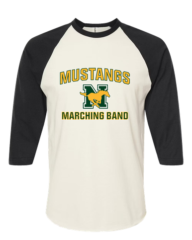 JW Nixon Mustangs Marching Band Women's Baseball T-Shirt