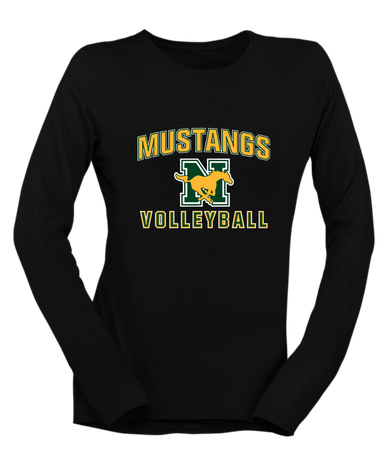 JW Nixon Mustangs Volleyball Women's Premium LS T-Shirt