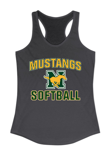 JW Nixon Mustangs Softball #1 Women's Tank Top