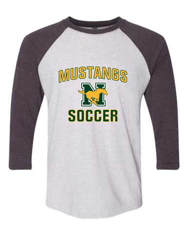 JW Nixon Mustangs Soccer #1 Women's Baseball T-Shirt