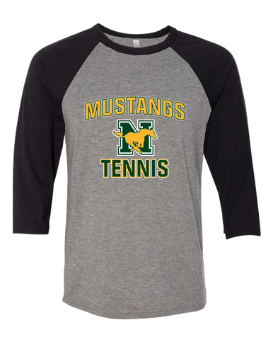 JW Nixon Mustangs Tennis Women's Baseball T-Shirt