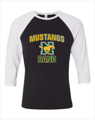 JW Nixon Mustangs Band # 1 Women's Baseball T-Shirt
