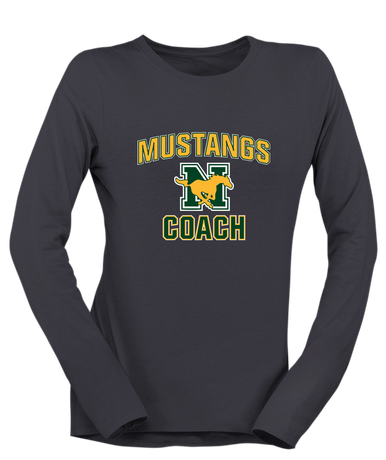 JW Nixon Mustangs Coach Women's LS T-Shirt