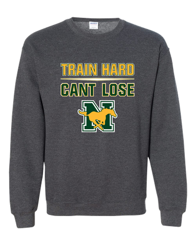 JW Nixon Mustangs Train Hard, Can't Lose Men's Sweatshirt