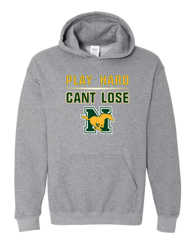 JW Nixon Mustangs Play Hard, Can't Lose Men's Hoodie