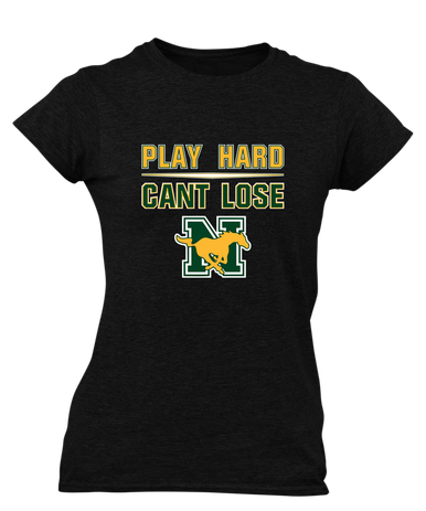 JW Nixon Mustangs Play Hard, Can't Lose Women's Premium SS T-Shirt
