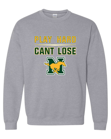 JW Nixon Mustangs Play Hard, Can't Lose Men's Sweatshirt