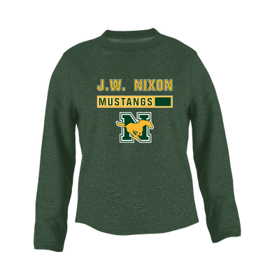 JW Nixon Mustangs Mascot #7 Women's Sweatshirt