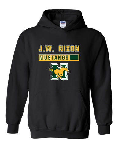 JW Nixon Mustangs Mascot #7 Men's Hoodie